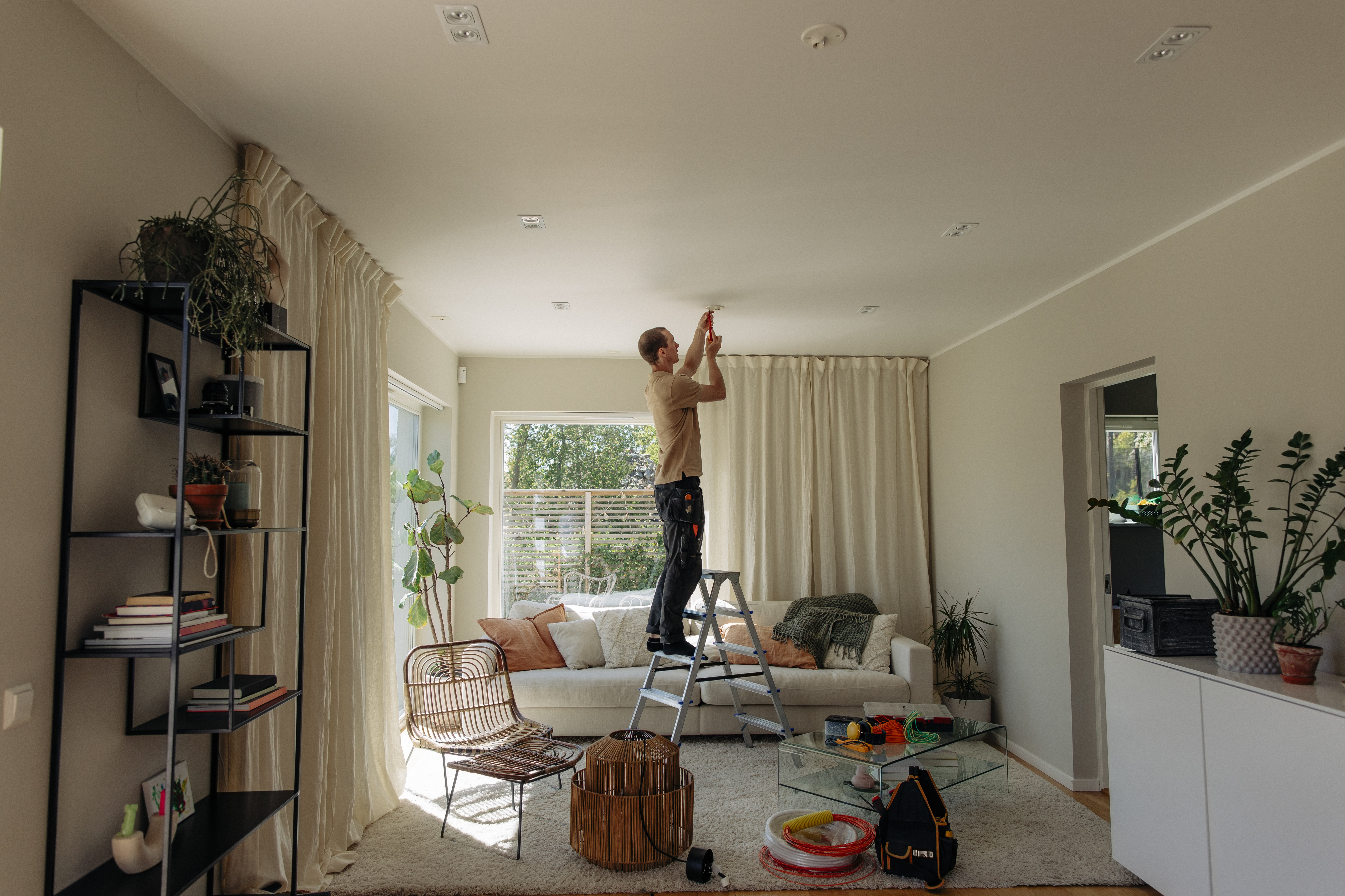 technician installing electrical equipment