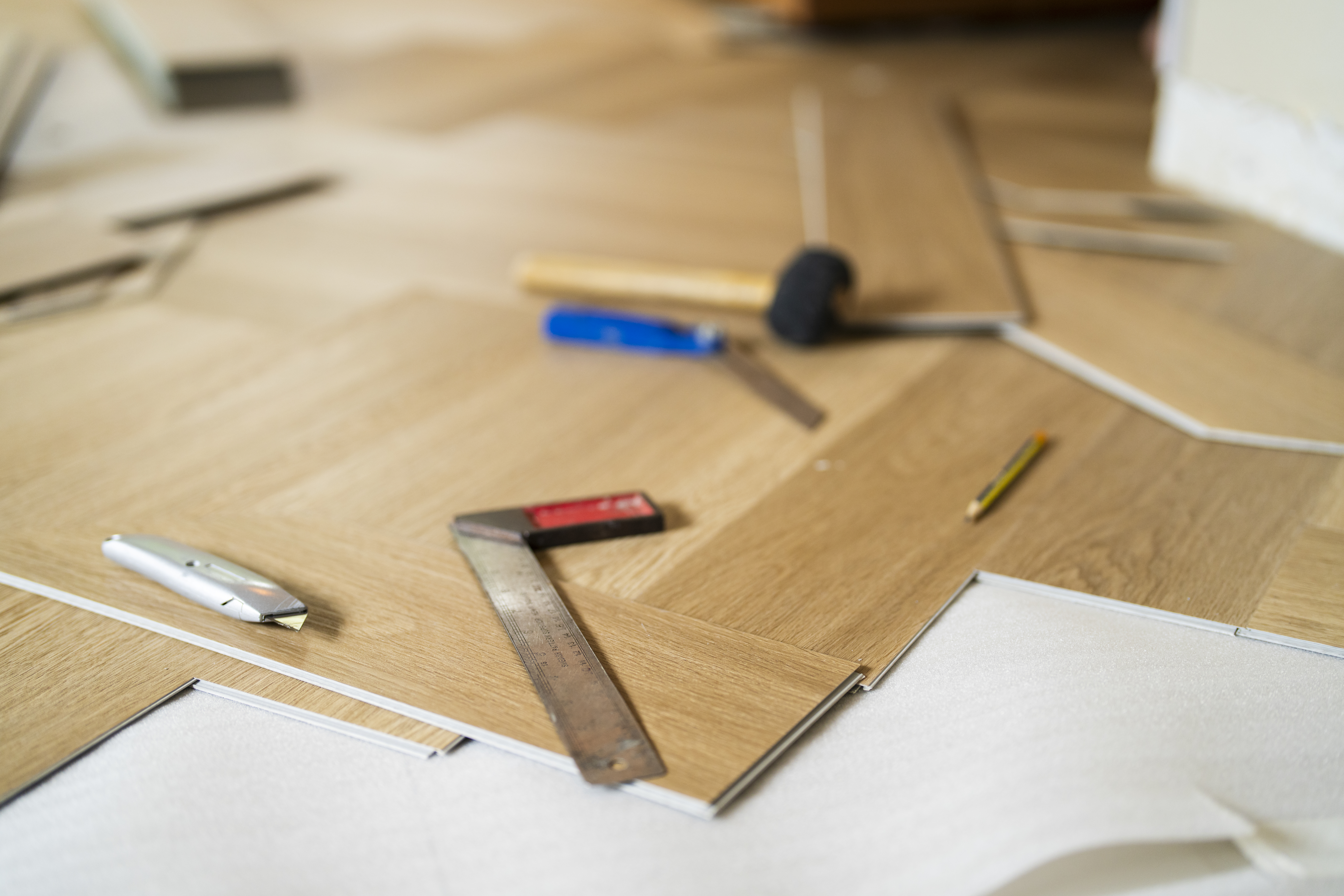 Different carpenter tools  