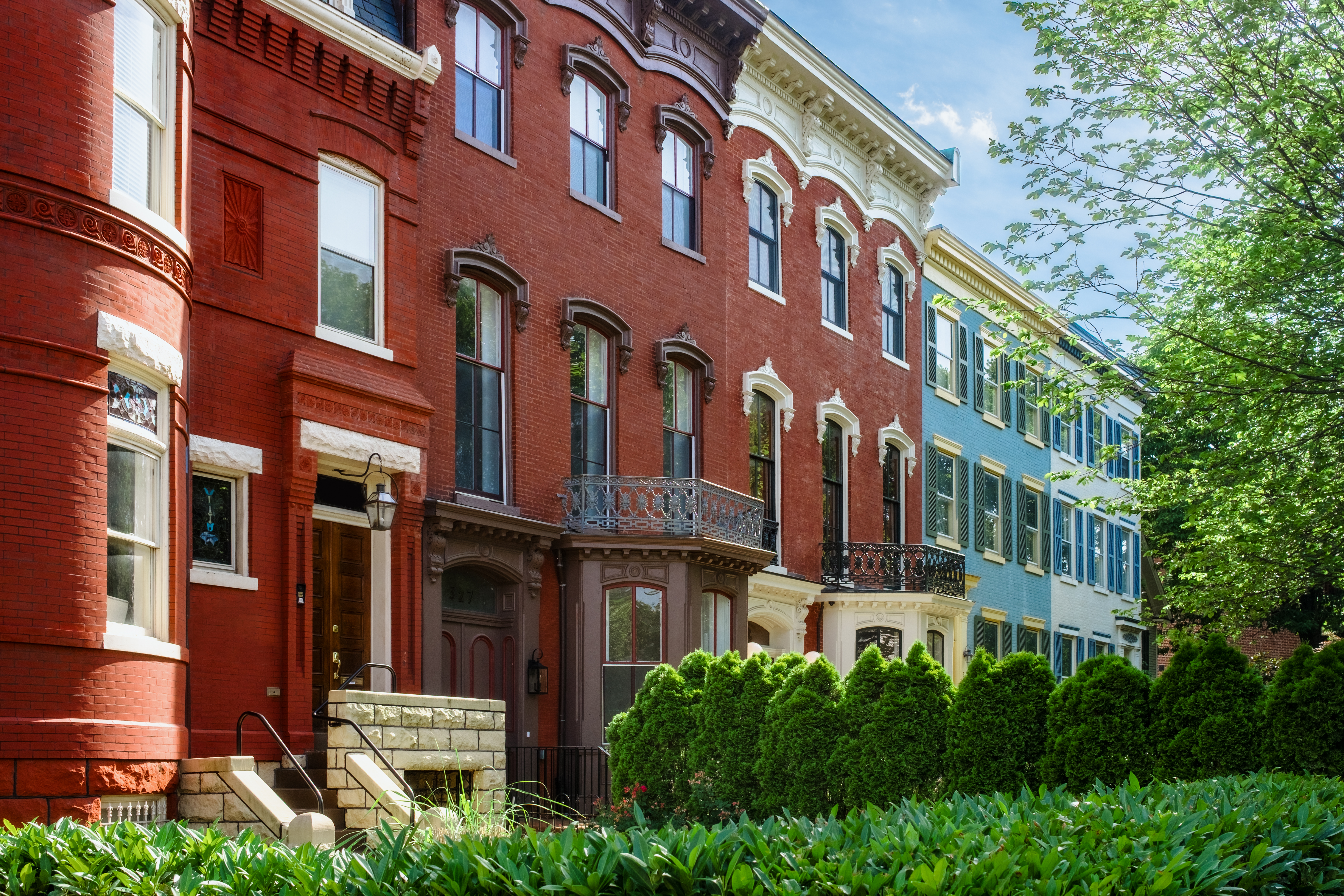 Residential Street in Historic Capitol Hill Neighborhood of Washington, DC