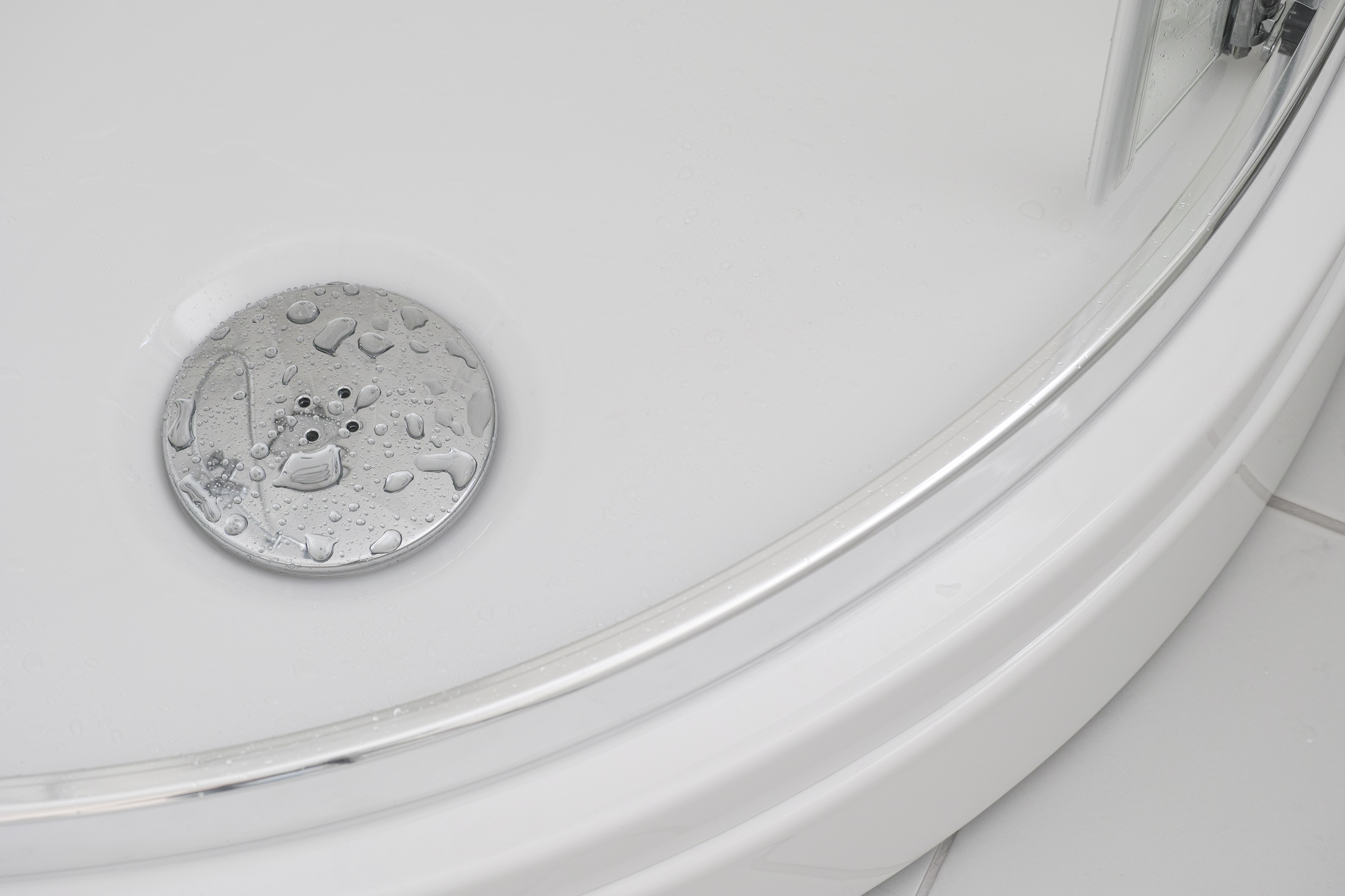 Detail of circular shower door 