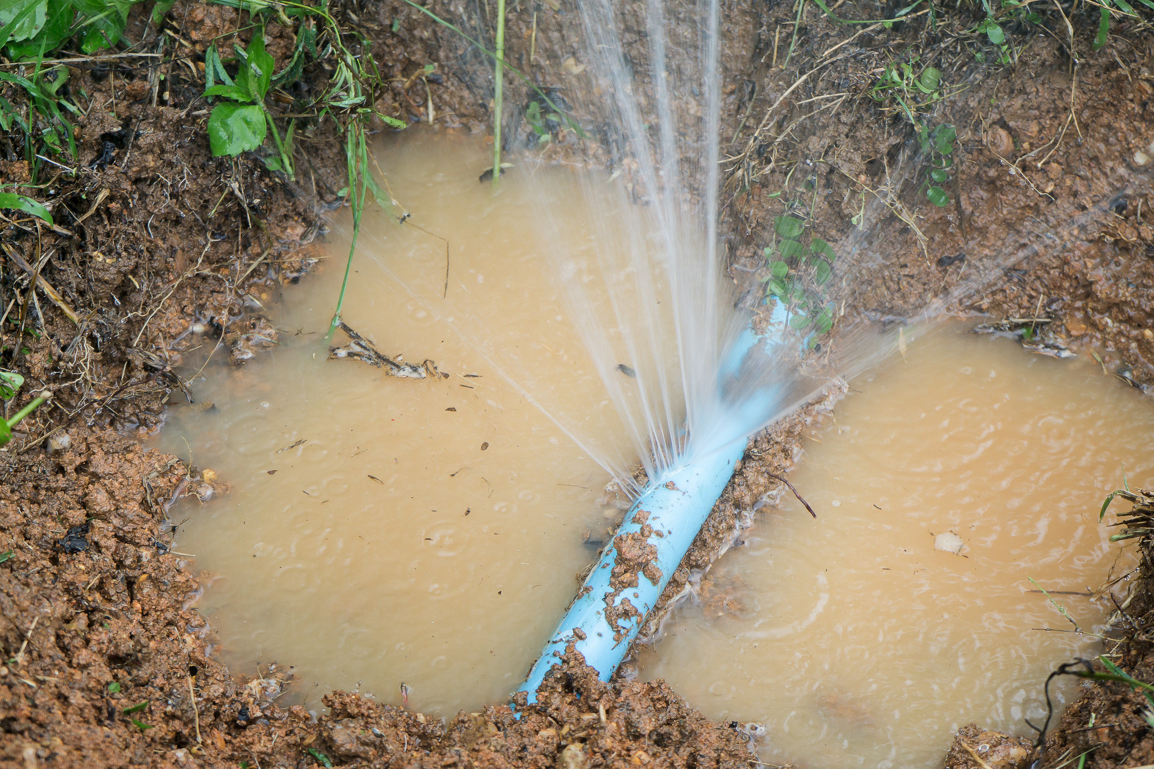 water pipe break