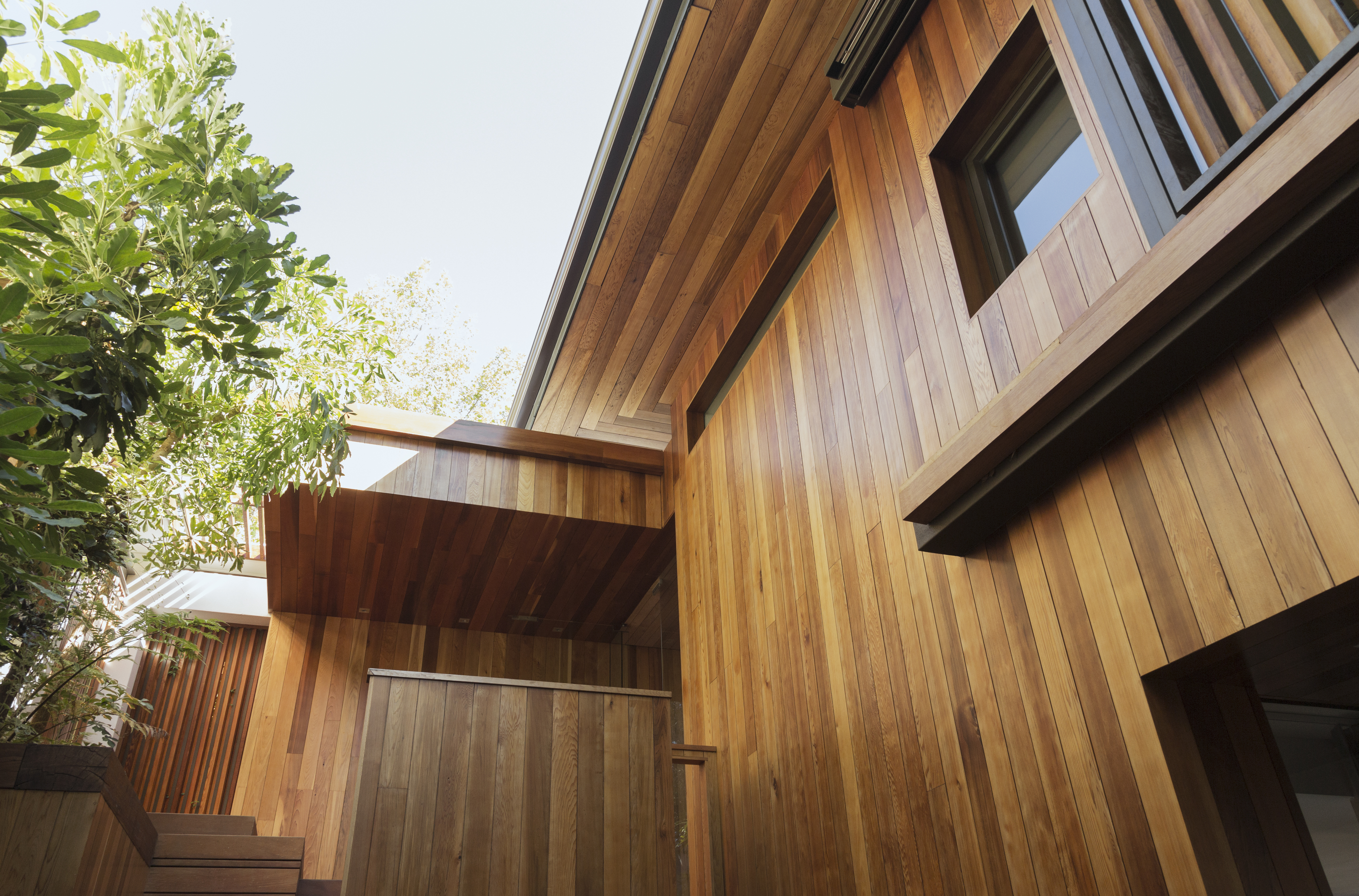 Wood siding on house