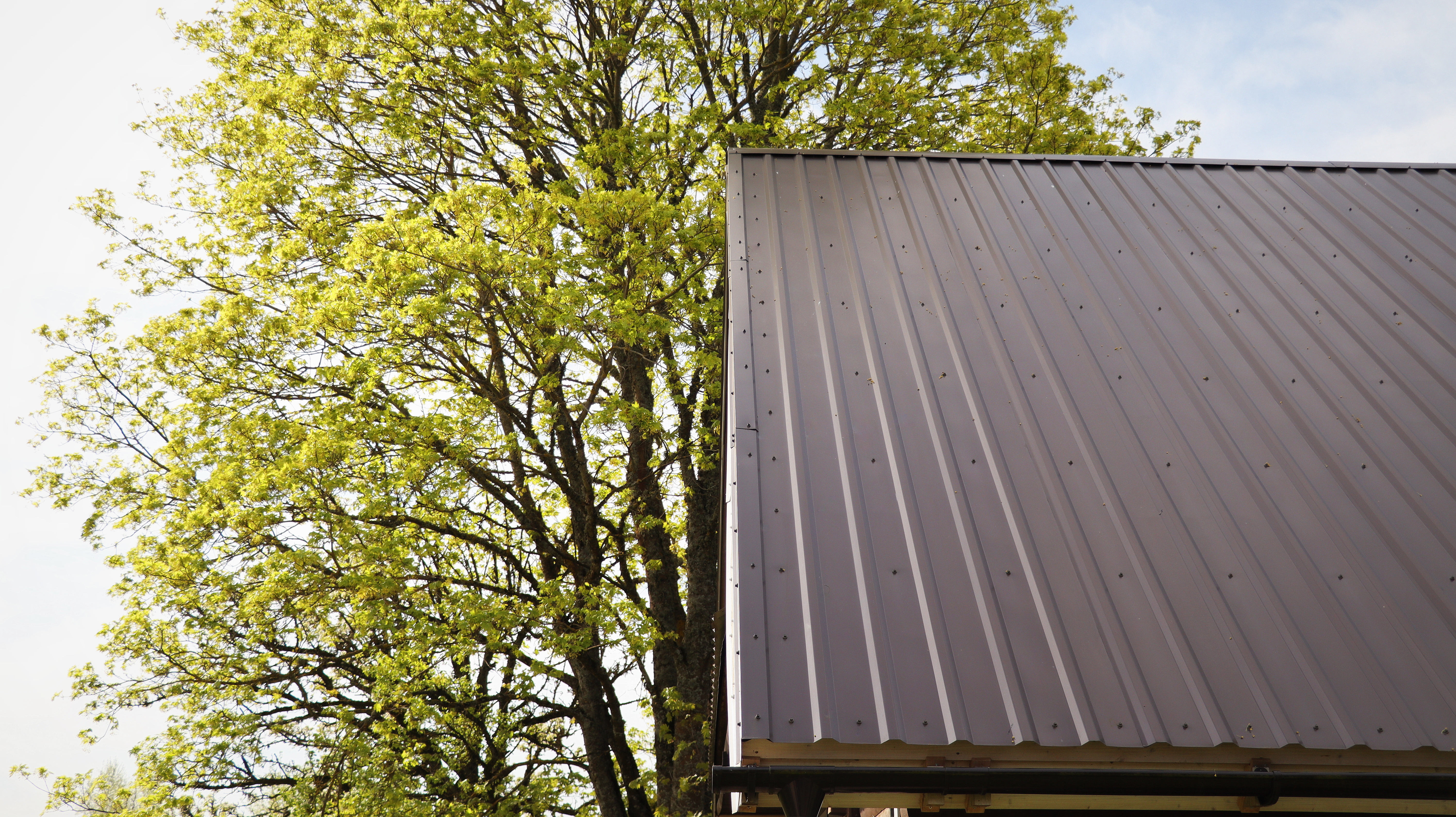 Brown metallic roof