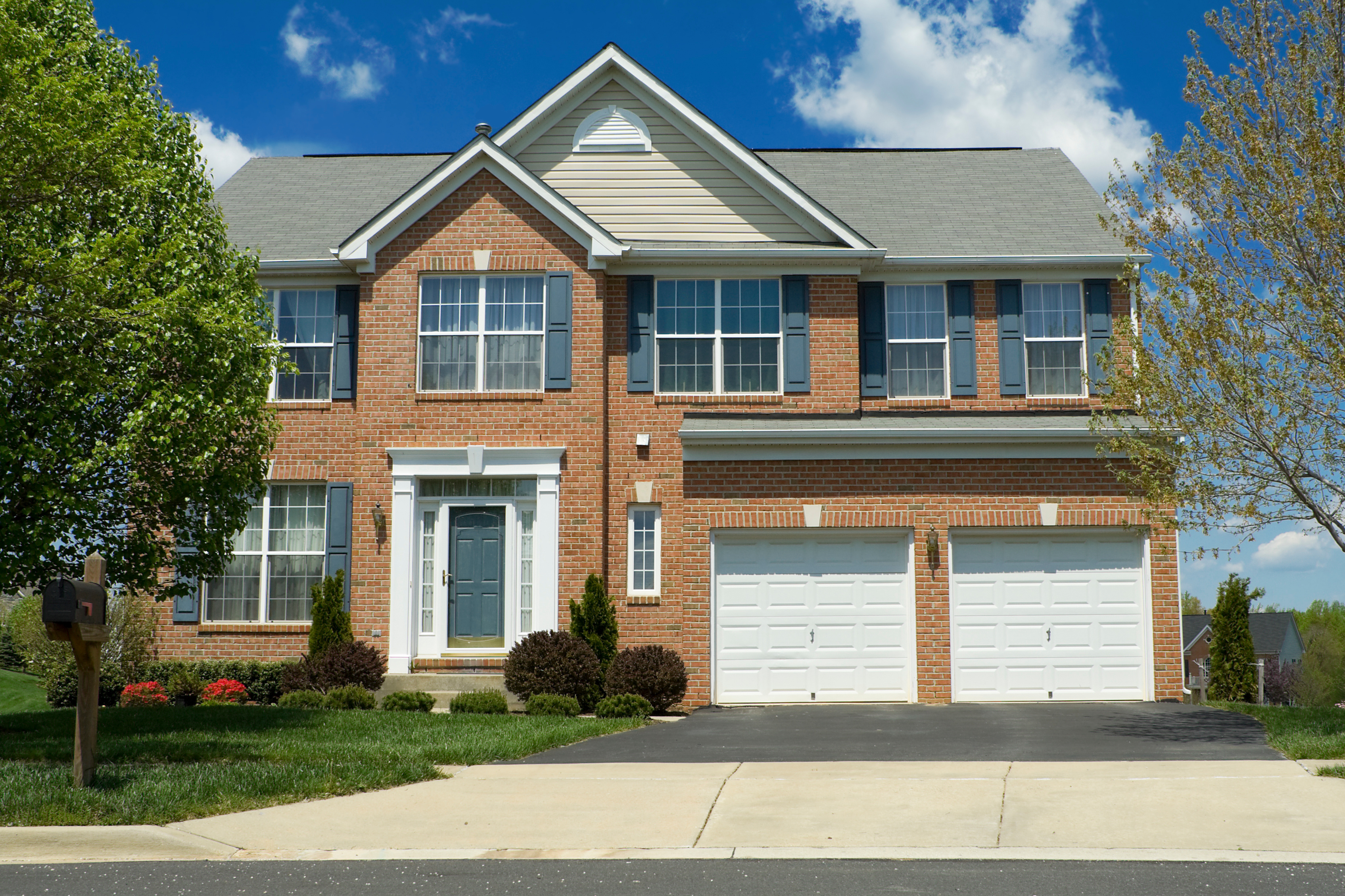 brick house with many windows in baltimore