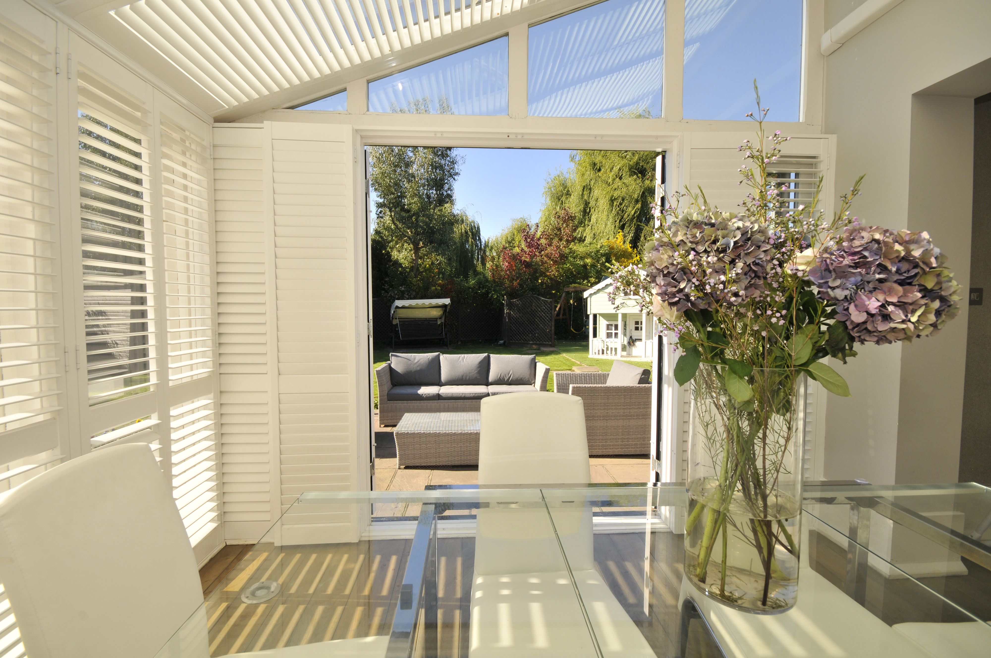Dining area looking out to the back garden