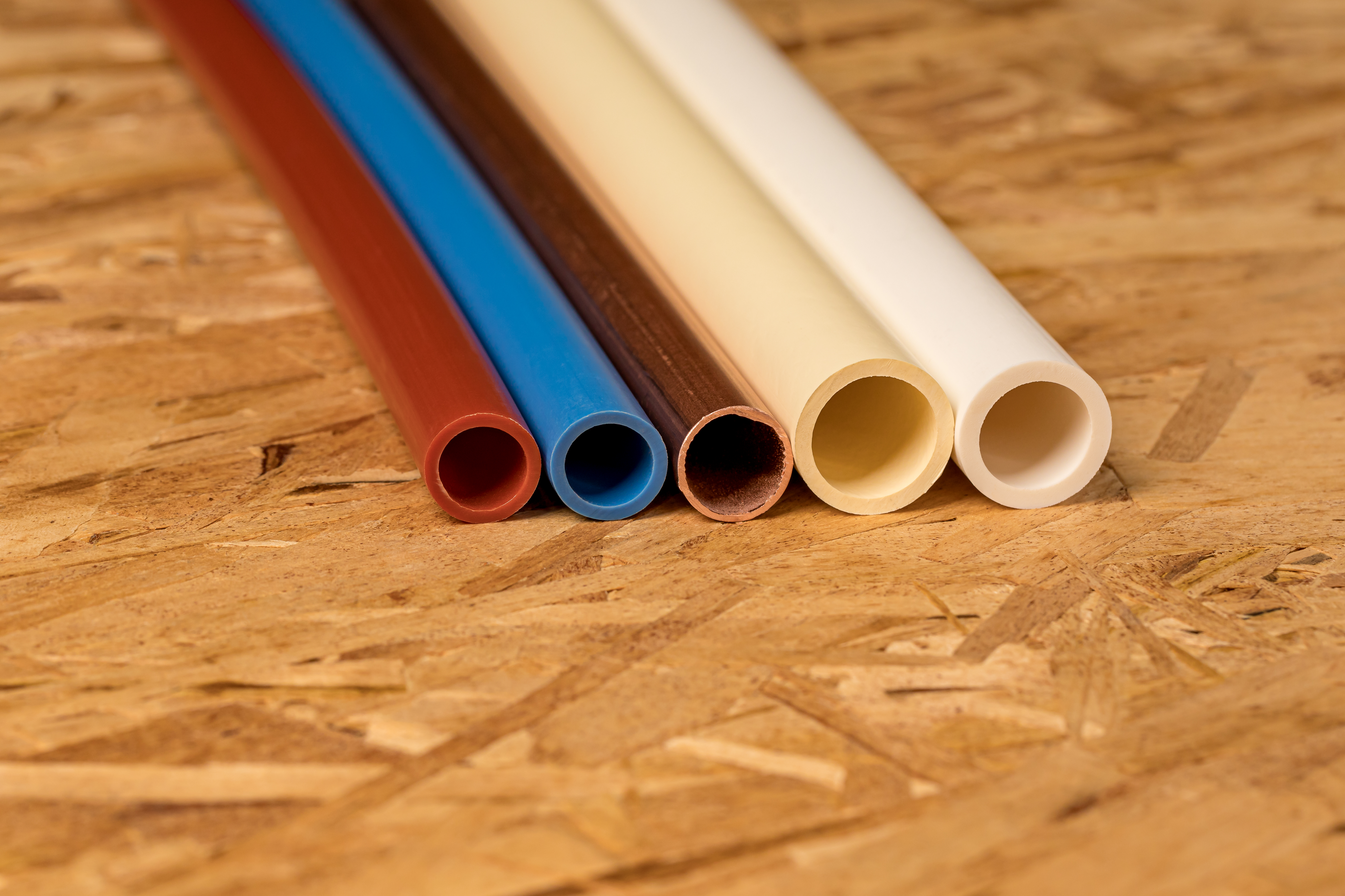 PVC and copper water supply