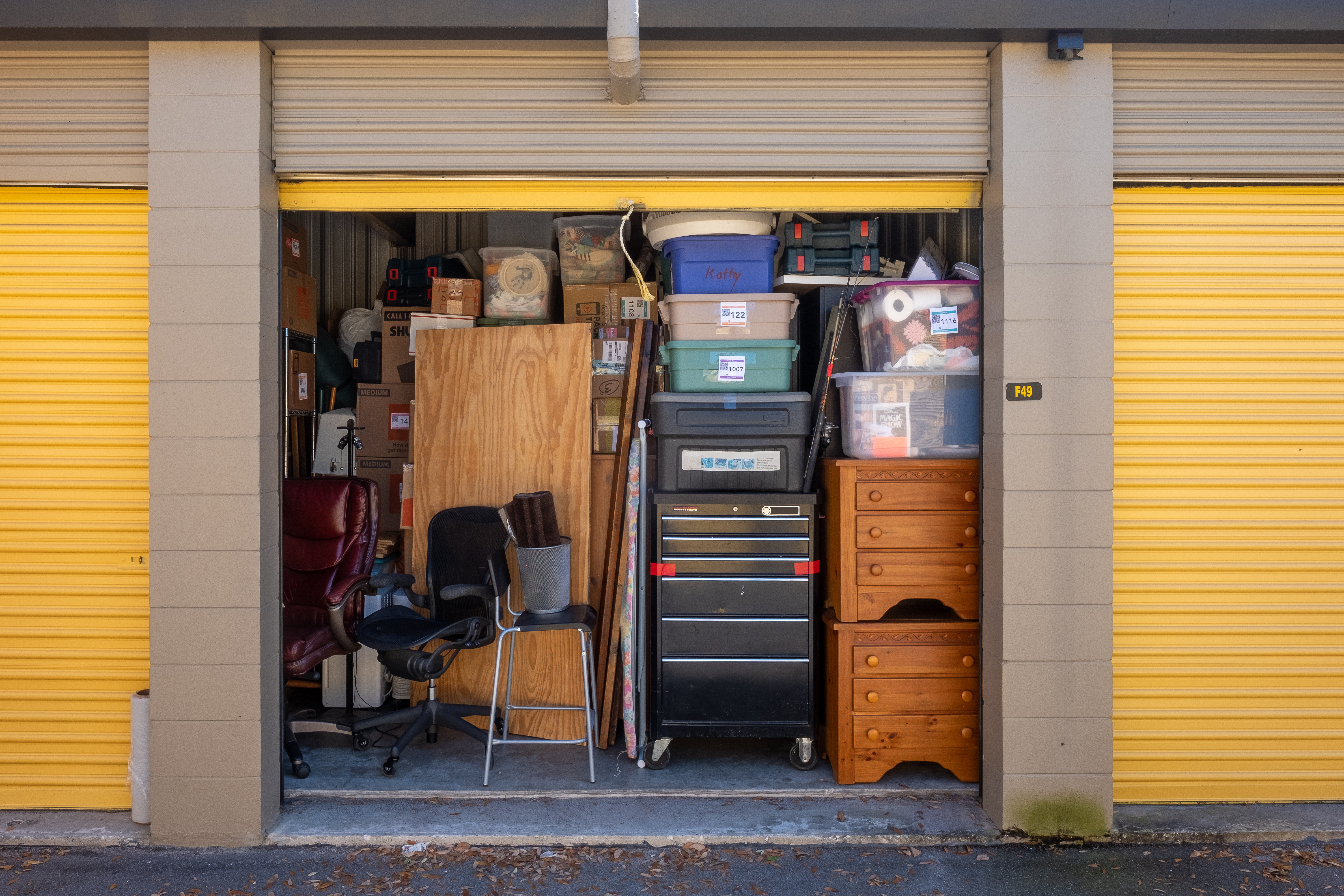 packed storage unit