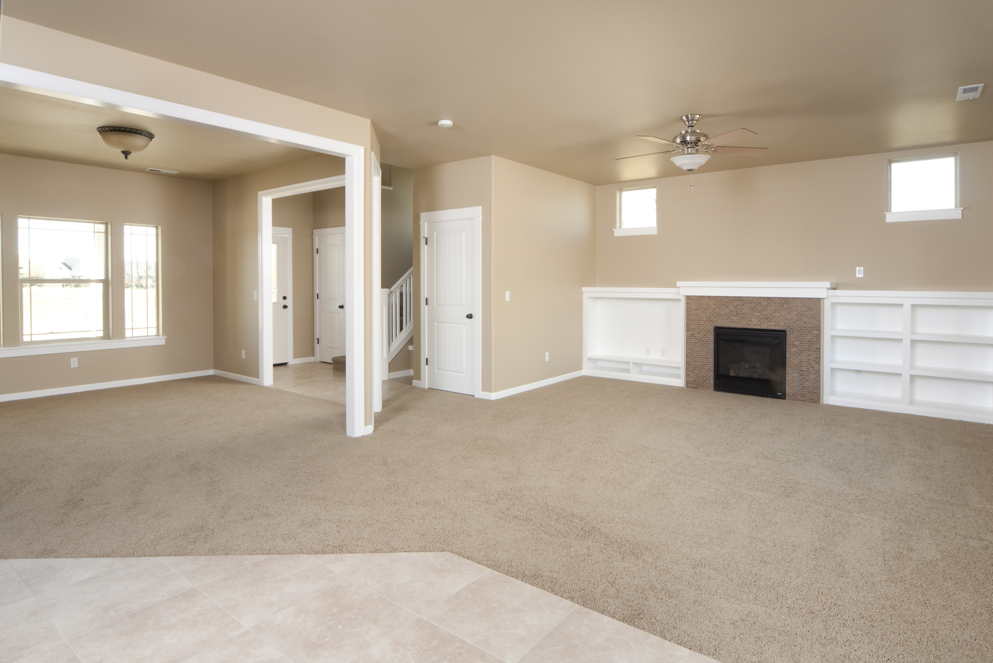 Empty modern living room