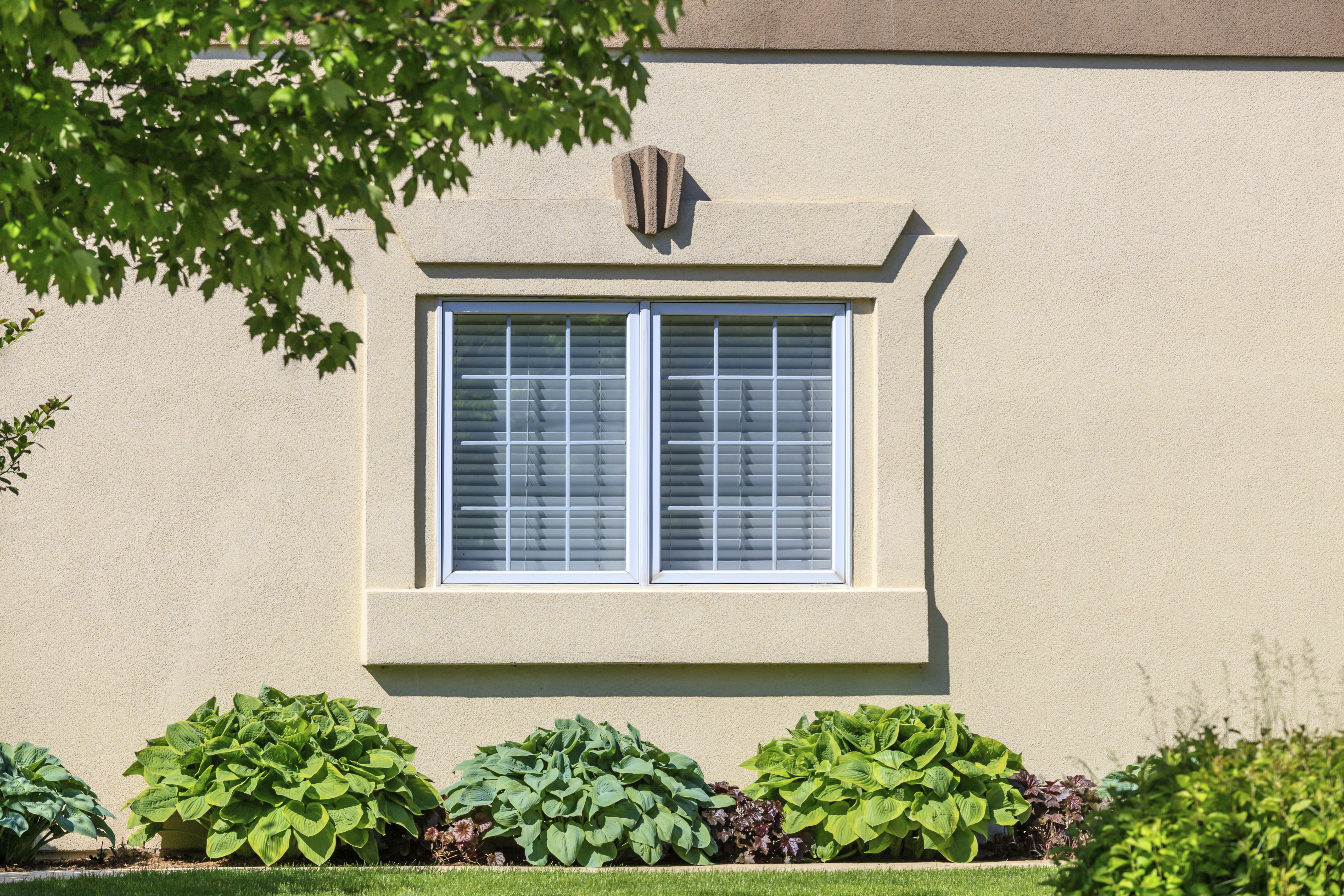 Window on a Stucco sided home