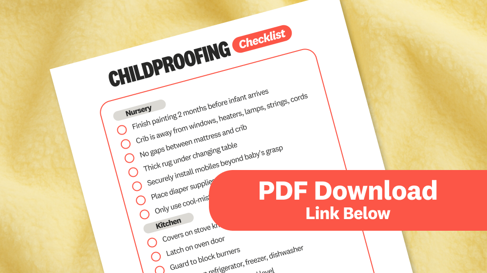 Downloadable checklist for childproofing