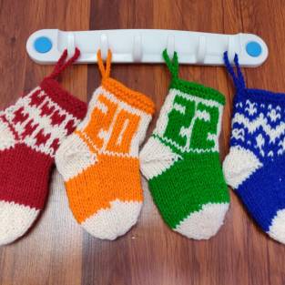 Mini Weihnachten socken mit Muster