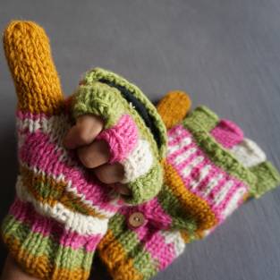  Handarbeit Gestrickte Wolle Gefütterte Handschuhe