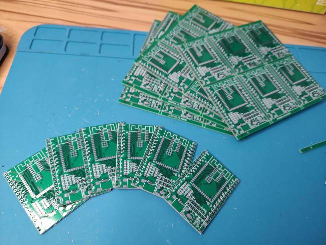The Panelized Custom designed PCBs arrived