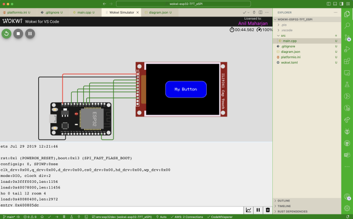 Wokwi Simulator to streamline development on an embedded system