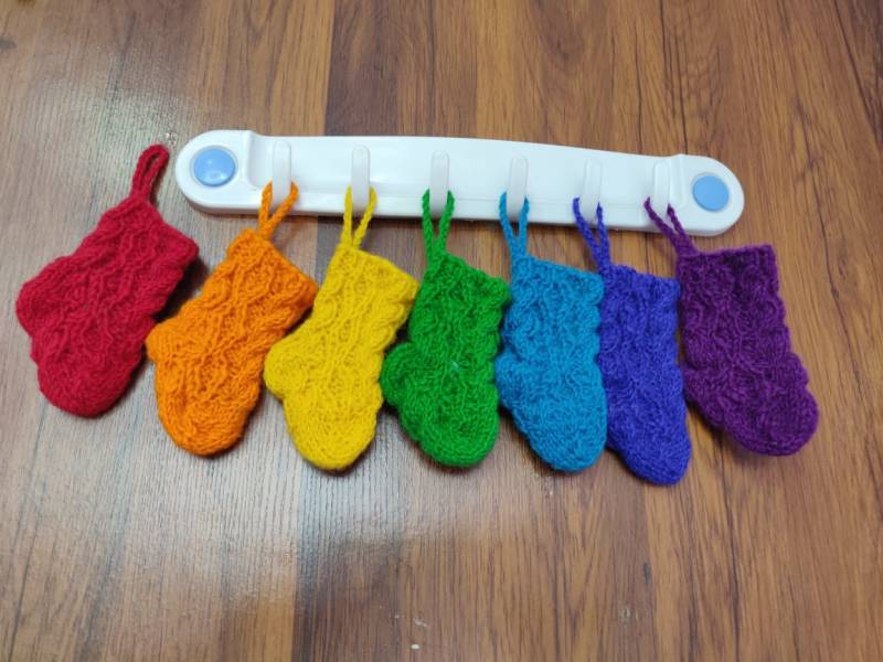 Weihnachts - Mini Socken für Dekoration