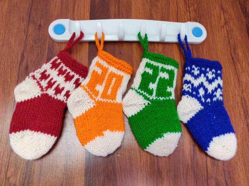 Mini Weihnachten socken mit Muster