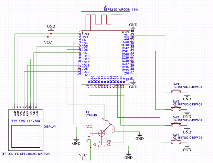 Dual-axis Joystick module with ESP32 and IPS LCD Screen (Paint App)
