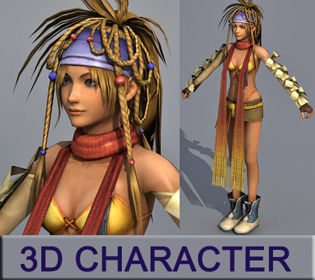 Final Fantasy 3d character