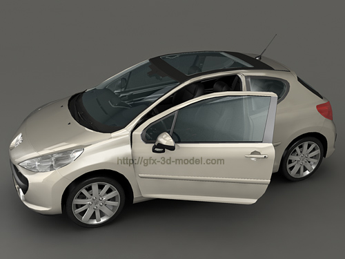 Peugeot 207 3d model