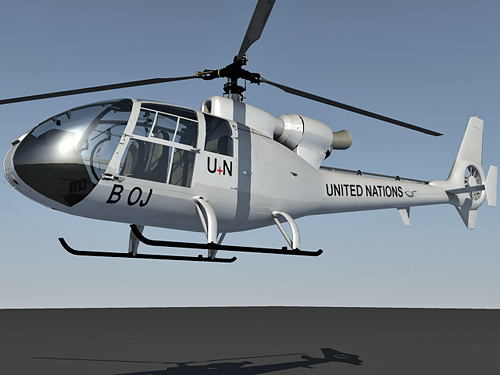 SA 342 Gazelle 3d model