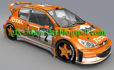 Peugeot 206 WRC Car model