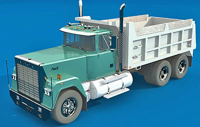 mack dumper 3d model