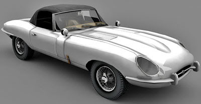 Jaguar E type 3d model