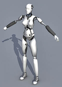 Female Robot 3d model