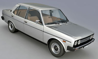 Fiat 131 lowpoly 3d model