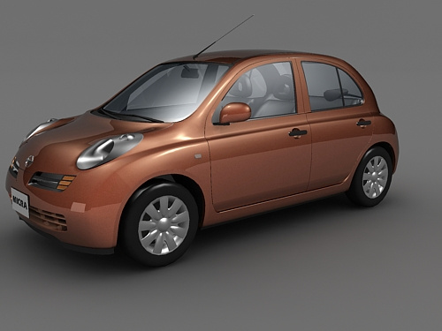 nissan micra 3d model