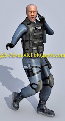 Swat officer 3d model