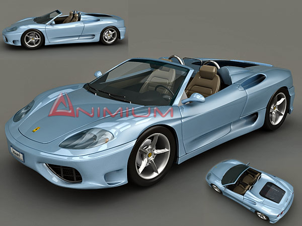 Ferrari 360 Spider 3d render