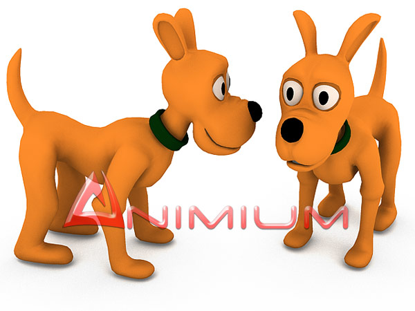 cartoon dog 3d model