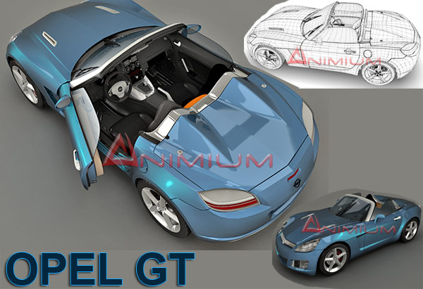 3d renders of opel GT