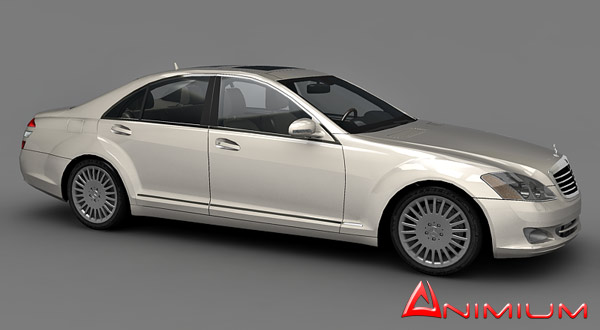 benz s500 3d render