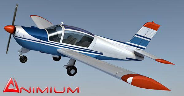 ms893 light aircraft 3d model