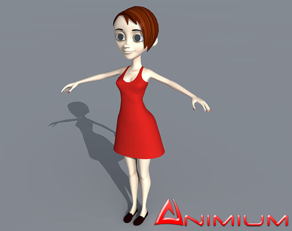 3d woman character