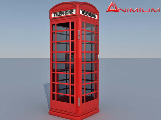 Telephone box 3d model