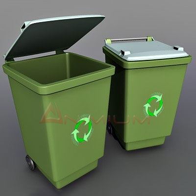 Recycle bin 3d model