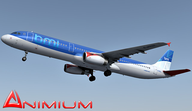 Airbus A321 British midland 3d model