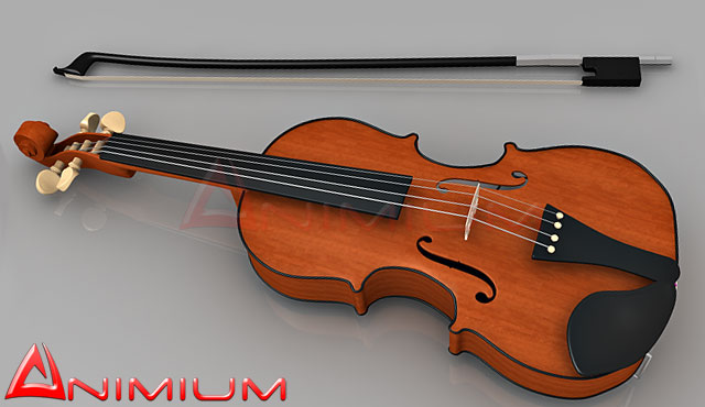 violin 3d model