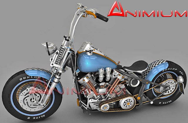 Harley Davidson Knucklehead 3d model