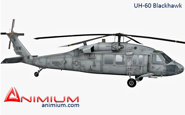 UH-60 Black hawk 3d model