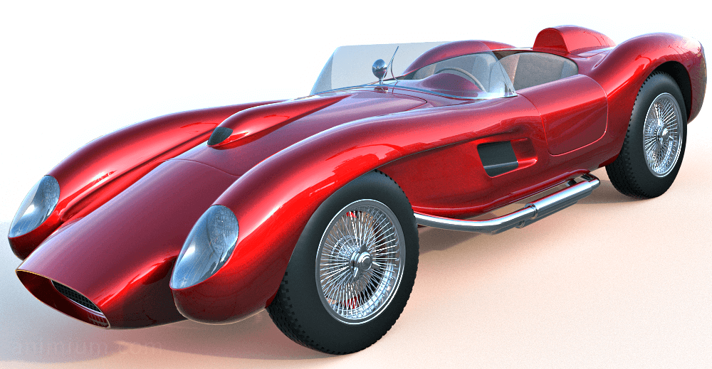 1957 Ferrari Testarossa 3d model Vray