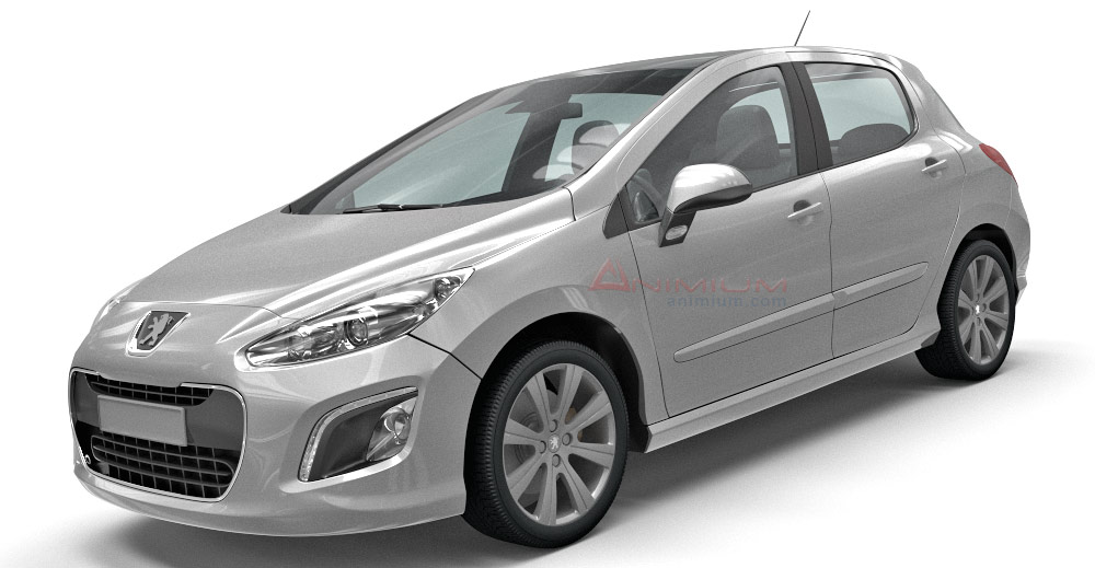 2012 Peugeot 308 3d model