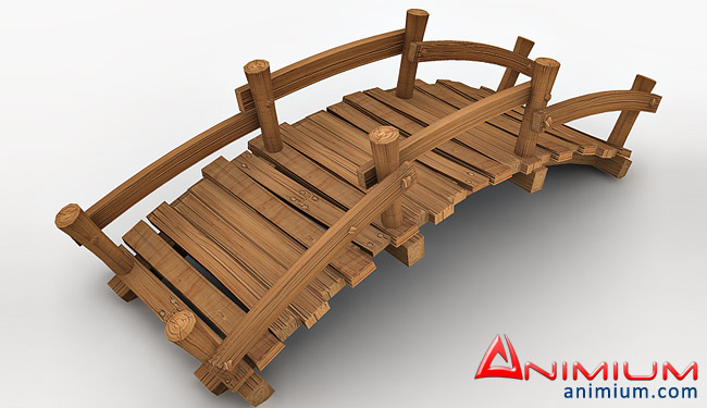 Wooden Bridge 3d model