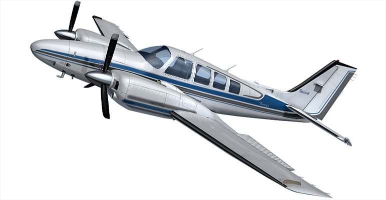 Beechcraft Baron 58 3d-model