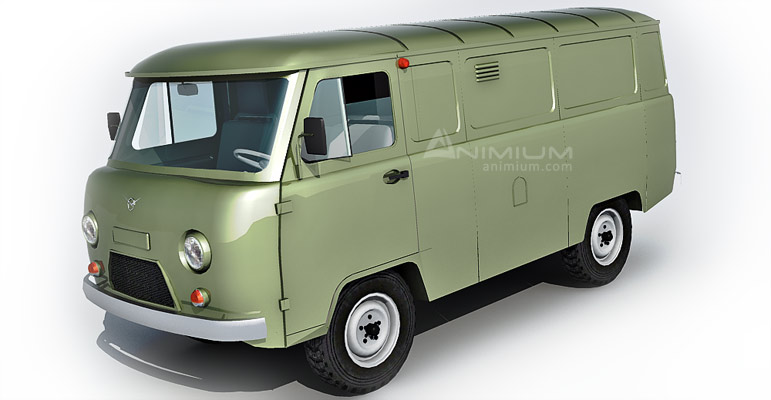 UAZ 452 3d model