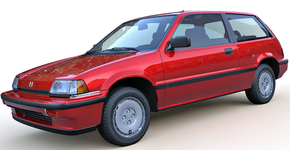 1986 Honda Civic Si 3d model