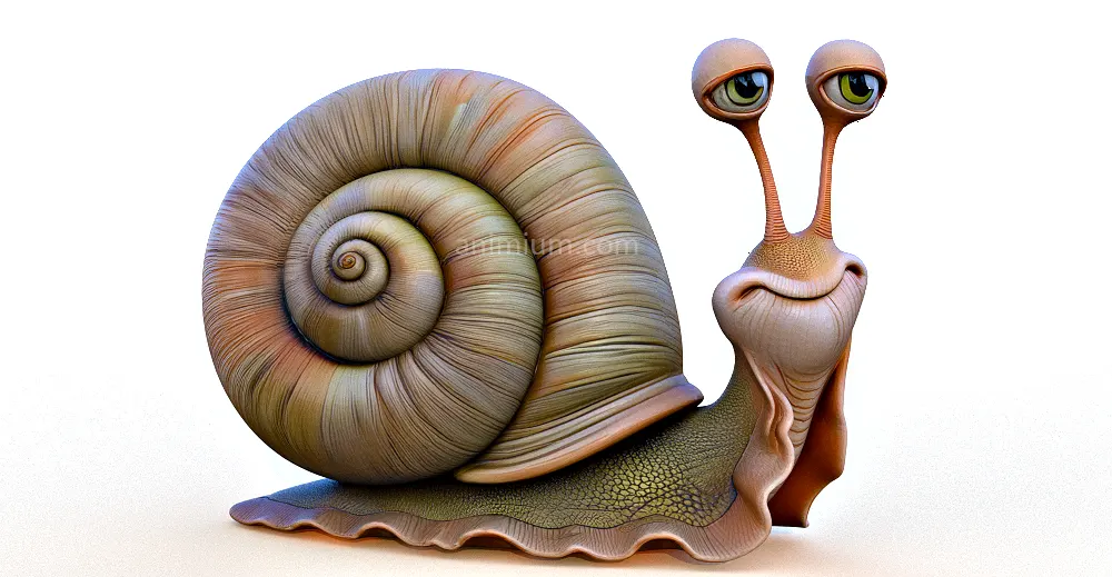 Cartoon Snail 3d model